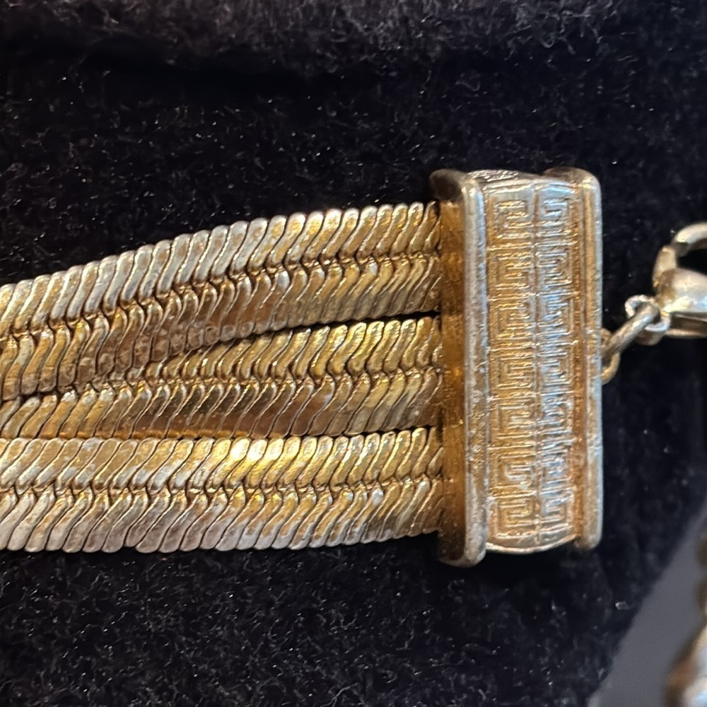 Givenchy Snake Multichain Elegant Gold Tone Choker Necklace - Picture 3 of 8